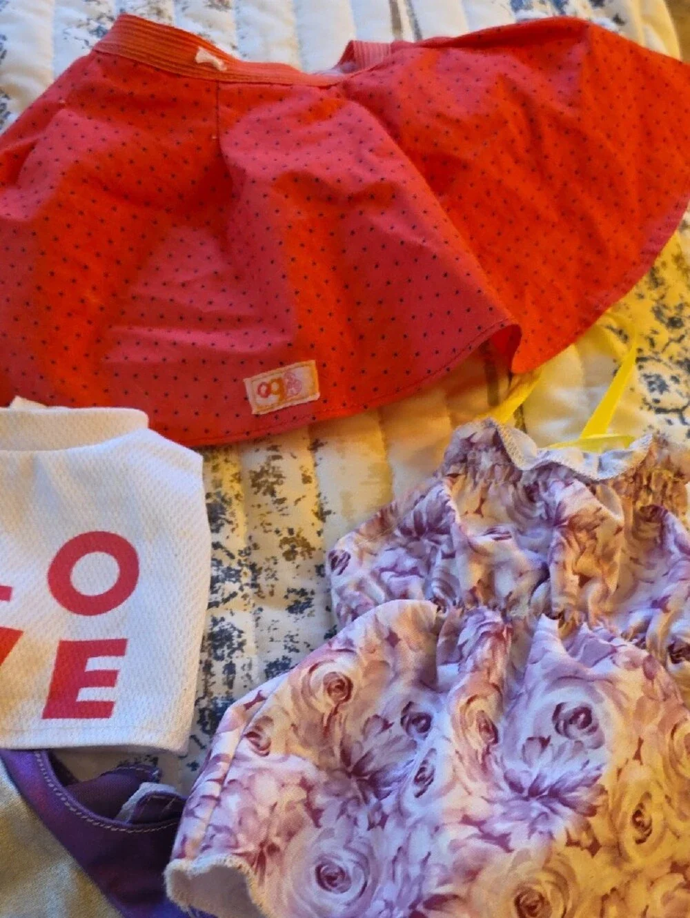 Assorted Doll Clothes Bundle - Tropical & Bright Pieces